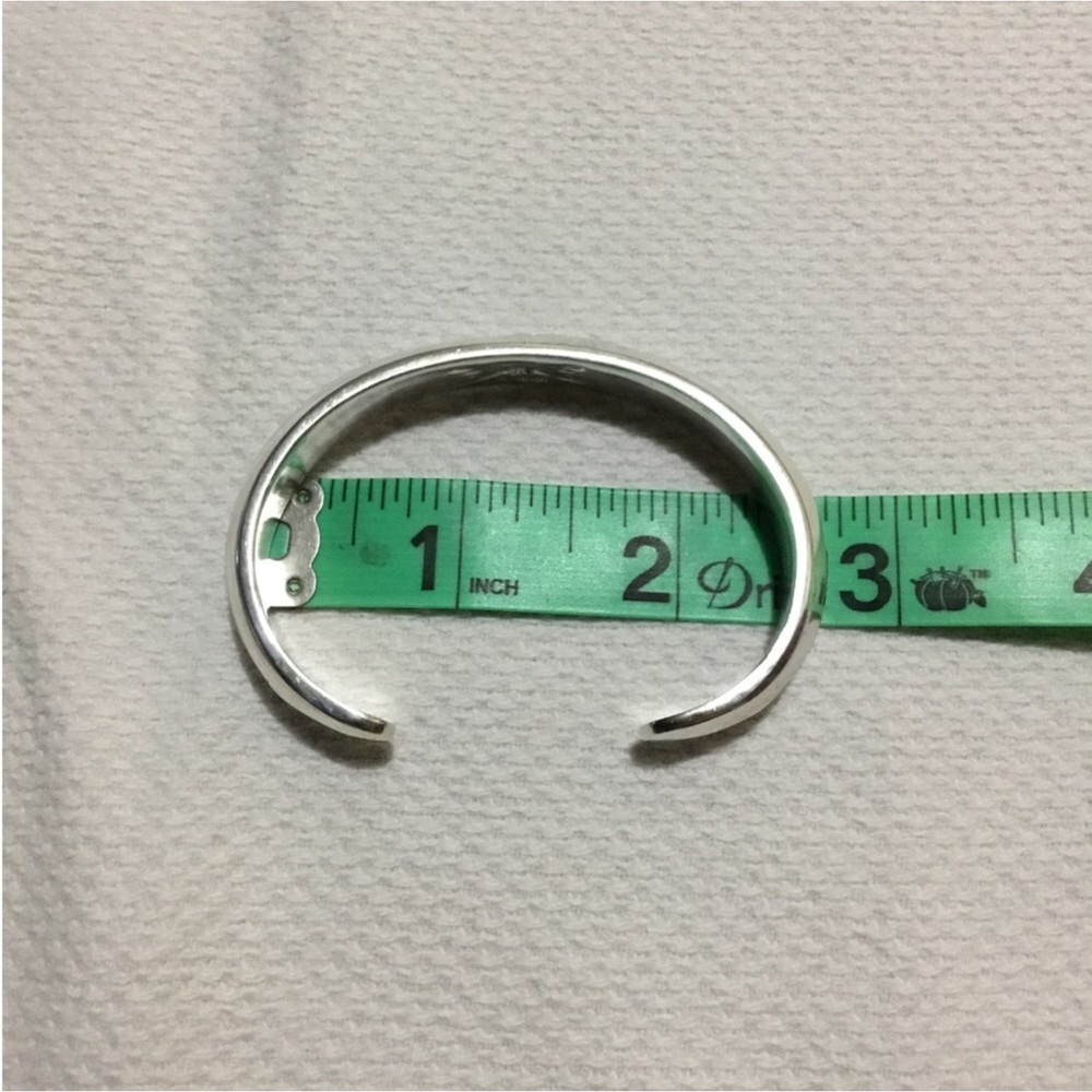 BOTIQUE SMALL STERLING CUFF BRACELET COLOR BLUE GREEN - Picture 12 of 14